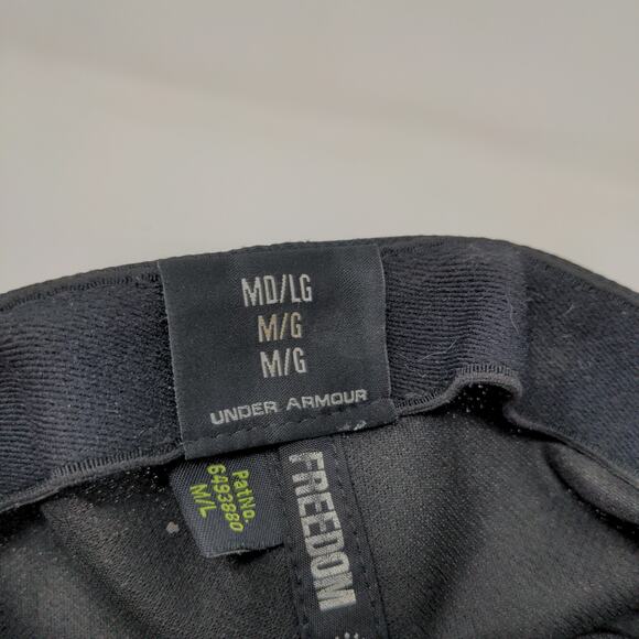 Under Armour Freedom Fitted Hat Size M/L Black Embroidered Patriotic Logo - Picture 11 of 11